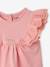 T-shirt met Engels borduursel babymeisje ecru+rozen - vertbaudet enfant 