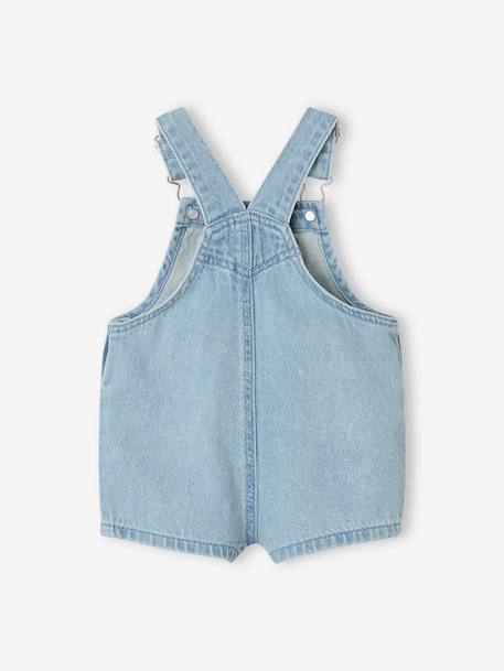 Salopette courte bébé garçon denim double stone - vertbaudet enfant 
