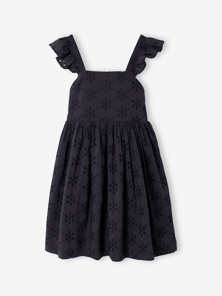 Robe fille broderie anglaise gris ardoise - vertbaudet enfant 