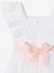 Robe cérémonie fille satin de coton à volants blanc+écru+rose pâle+vert sauge - vertbaudet enfant 