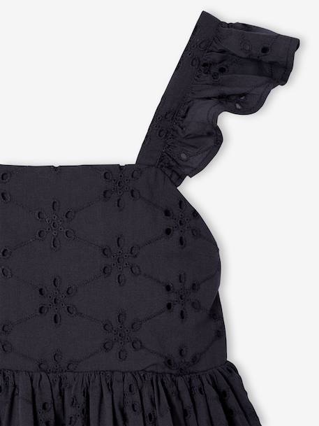 Robe fille broderie anglaise gris ardoise - vertbaudet enfant 