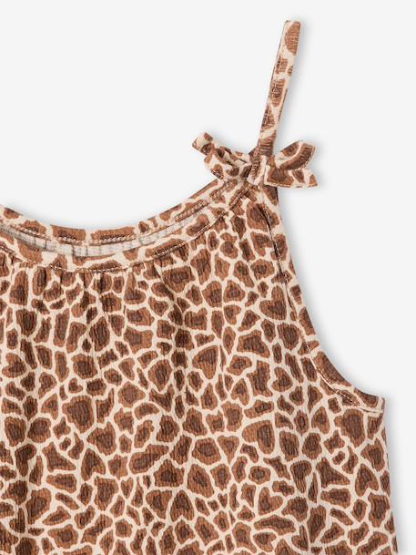 Robe fille fine bretelles jersey beige - vertbaudet enfant 