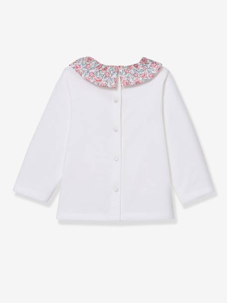T-shirt met lange mouwen met bloemenprint lichtroze. - vertbaudet enfant 