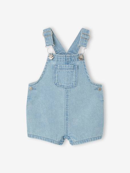 Salopette courte bébé garçon denim double stone - vertbaudet enfant 