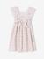 Robe de cérémonie en gaze de coton fille manches en broderie anglaise rose pâle+vert sauge - vertbaudet enfant 