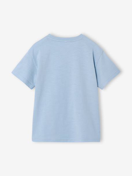 T-shirt manches courtes garçon anthracite+bleu ciel - vertbaudet enfant 