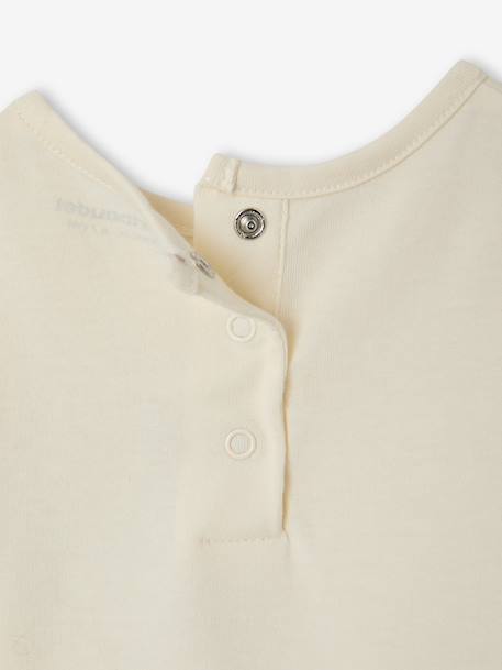 T-shirt met lange mouwen voor babymeisjes ecru - vertbaudet enfant 