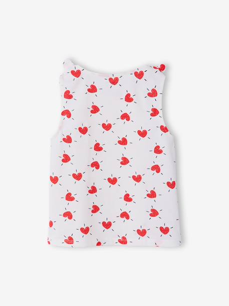 T-shirt zonder mouwen ecru+saliegroen - vertbaudet enfant 