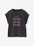 T-shirt met korte mouwen antraciet+ecru+rozen - vertbaudet enfant 