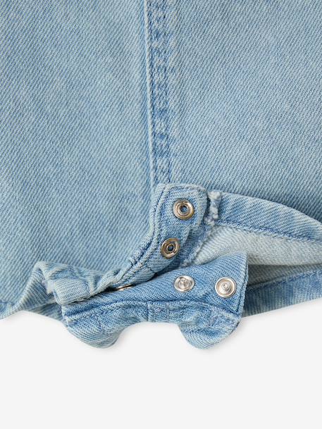 Salopette courte bébé garçon denim double stone - vertbaudet enfant 