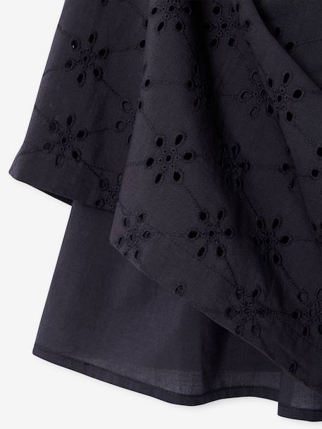 Robe fille broderie anglaise gris ardoise - vertbaudet enfant 