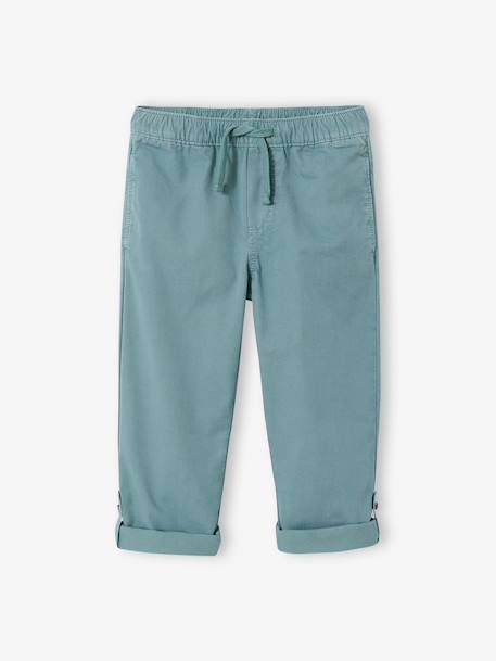 Pantalon garçon retroussable vert émeraude - vertbaudet enfant 
