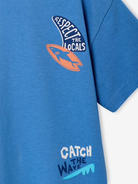 T-shirt imprimé manches courtes garçon bleu moyen - vertbaudet enfant 