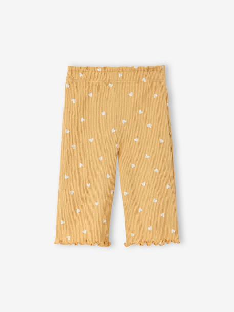 Pantalon large bébé fille jersey moutarde - vertbaudet enfant 