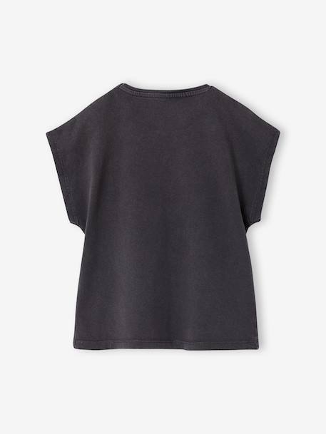 T-shirt met korte mouwen antraciet+ecru+rozen - vertbaudet enfant 