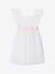 Robe cérémonie fille satin de coton à volants blanc+écru+rose pâle+vert sauge - vertbaudet enfant 
