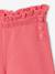 Set voor meisjes, t-shirt en short van fantasie breisel ecru+rozen - vertbaudet enfant 