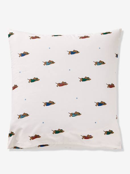 Parure housse de couette et taie d'oreiller rayé bleu - vertbaudet enfant 
