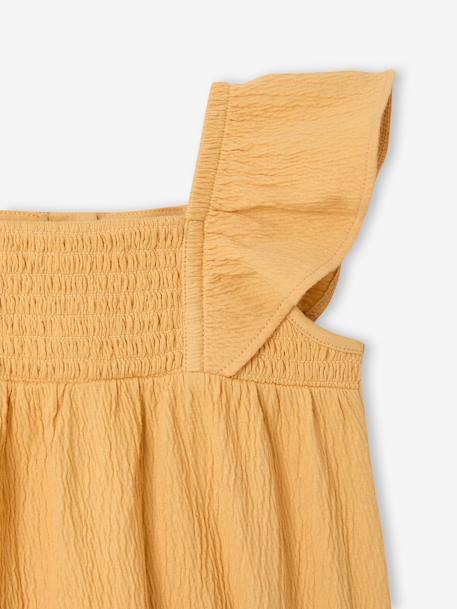 Combinaison bébé fille coton bio moutarde+vert d'eau - vertbaudet enfant 