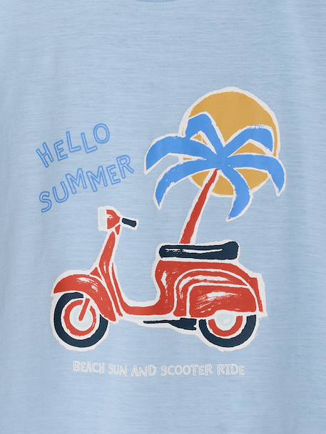 T-shirt met korte mouwen voor jongens antraciet+hemelsblauw - vertbaudet enfant 