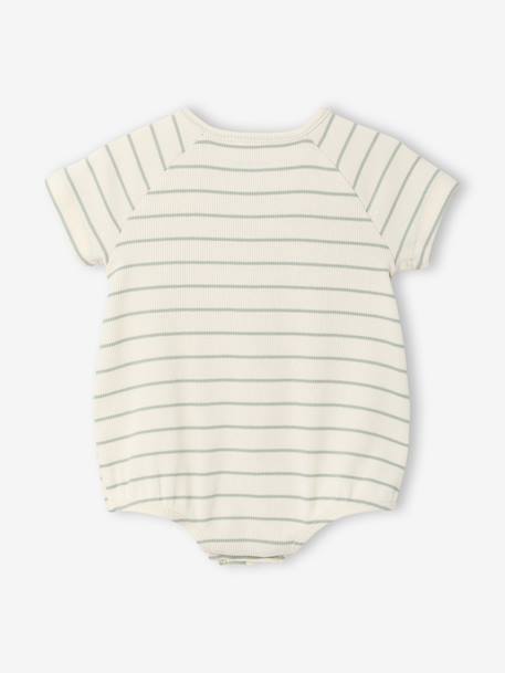 Set van 2 personaliseerbare combishorts voor baby's saliegroen - vertbaudet enfant 