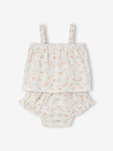 Ensemble haut culotte bébé fille écru - vertbaudet enfant 