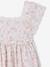 Robe de cérémonie en gaze de coton fille manches en broderie anglaise rose pâle+vert sauge - vertbaudet enfant 