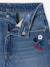 Bermuda fille en jean brodé fleurs bleu clair+bleu moyen - vertbaudet enfant 
