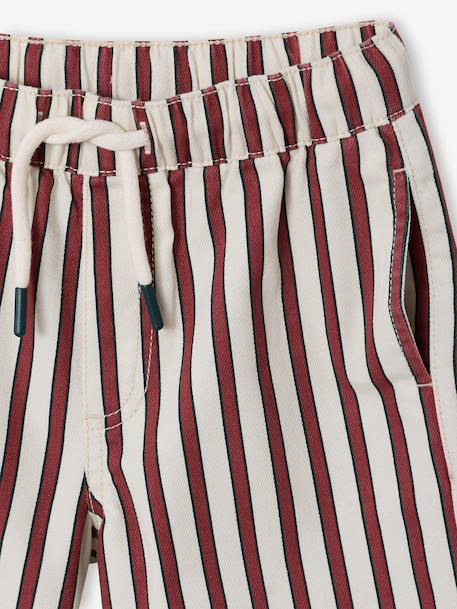 Bermuda rayé garçon rayé rouge - vertbaudet enfant 