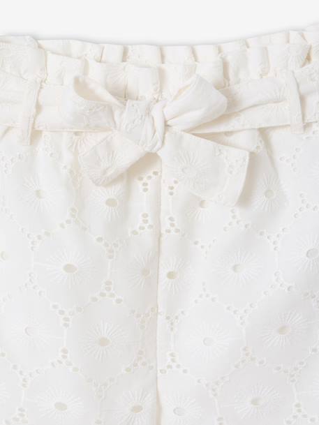 2-delige set met short voor meisjes Ella Happy Time wit - vertbaudet enfant 