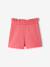 Set voor meisjes, t-shirt en short van fantasie breisel ecru+rozen - vertbaudet enfant 