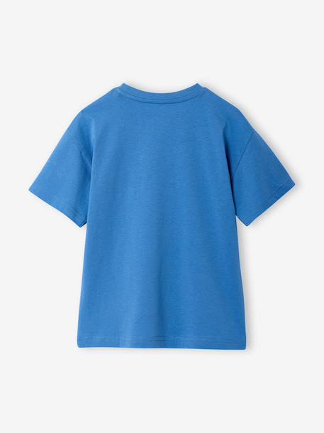 T-shirt met korte mouwen voor jongens middenblauw - vertbaudet enfant 