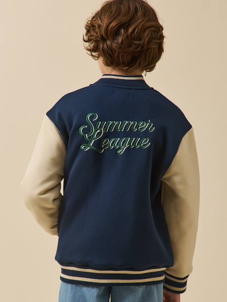 Teddyjas in collegestijl marineblauw - vertbaudet enfant 