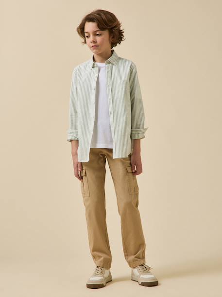 Chemise longue rayée vert - vertbaudet enfant 