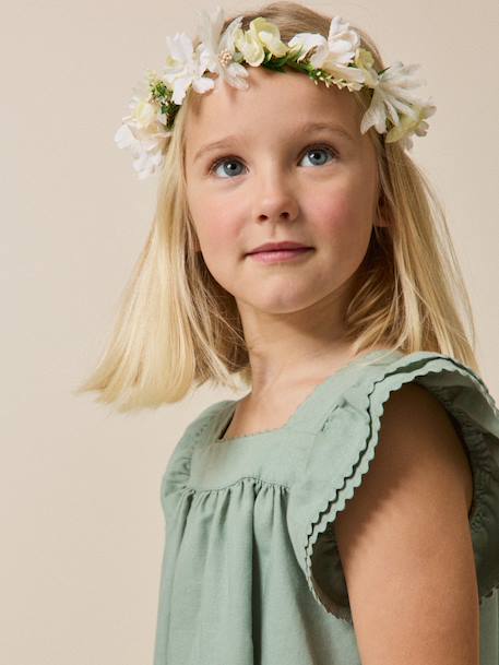 Couronne de fleurs écru - vertbaudet enfant 