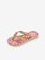 Bedrukte teenslippers rozen - vertbaudet enfant 
