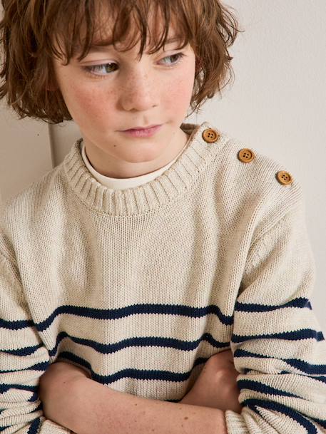 Pull rayé garçon rayé bleu - vertbaudet enfant 