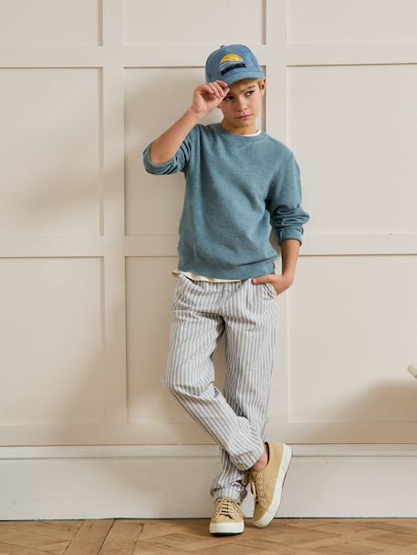 Pull sweat garçon doux bleu ardoise - vertbaudet enfant 