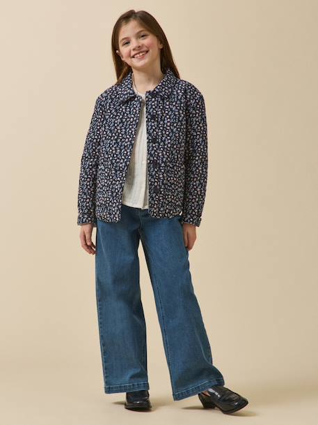Veste fleurie bleu - vertbaudet enfant 