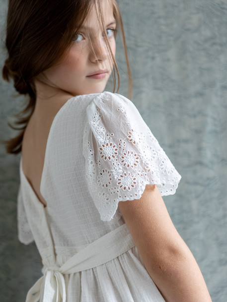 Robe longue fille blanc - vertbaudet enfant 