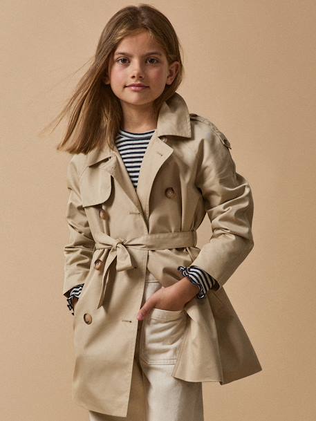 Trench enfant ceinture beige - vertbaudet enfant 
