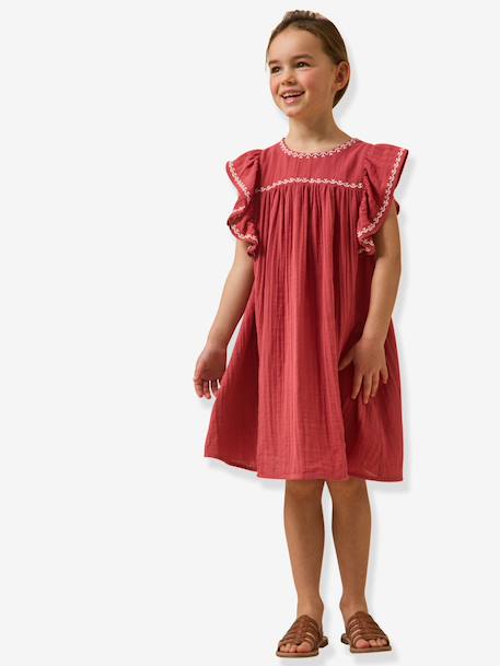 Robe longue broderie grenadine - vertbaudet enfant 