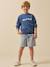 Sweat message coton bio bleu jean - vertbaudet enfant 