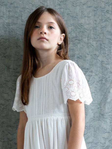 Robe longue fille blanc - vertbaudet enfant 