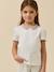 T-shirt met geklede kraag van biologisch katoen lichtroze. - vertbaudet enfant 