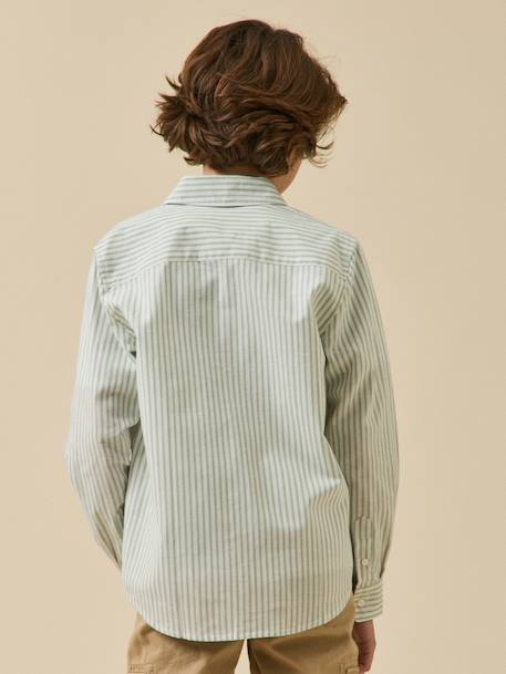 Chemise longue rayée vert - vertbaudet enfant 