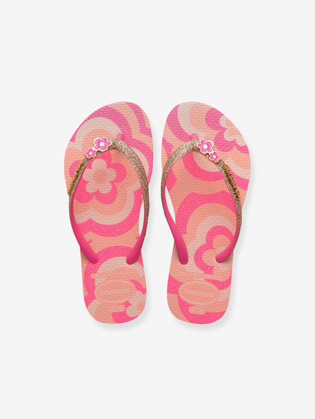 Glitter teenslippers rozen - vertbaudet enfant 