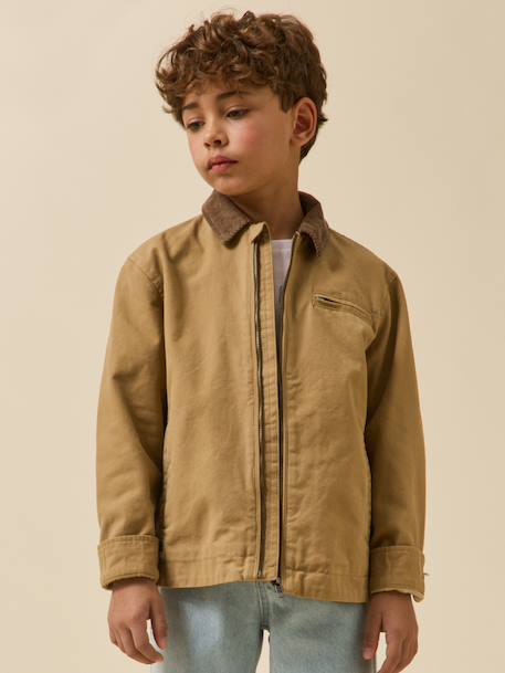 Twill jas karamel - vertbaudet enfant 