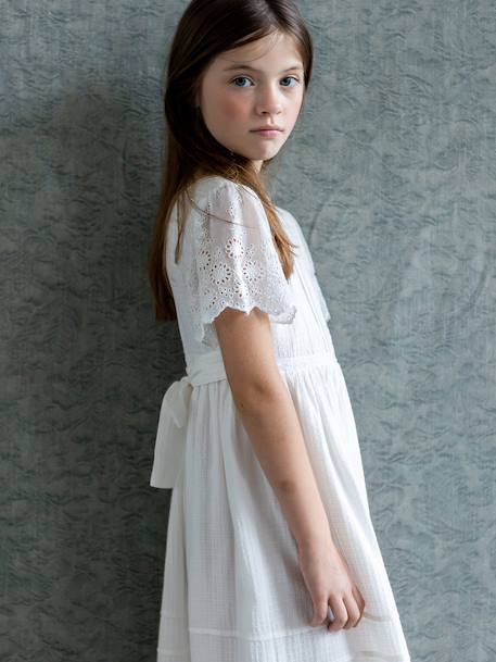 Robe longue fille blanc - vertbaudet enfant 