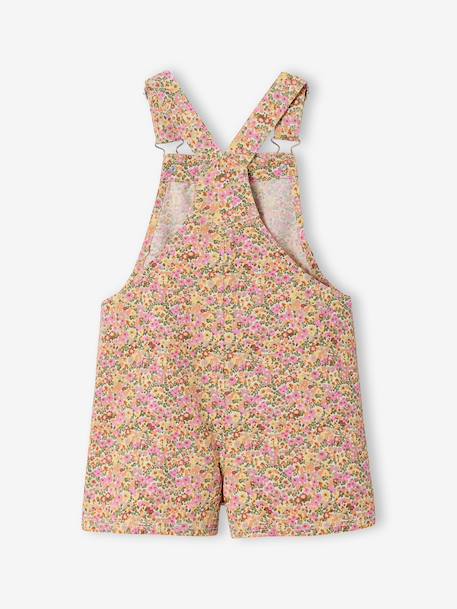 Combi korte salopet met bloemenprint meerkleurig - vertbaudet enfant 